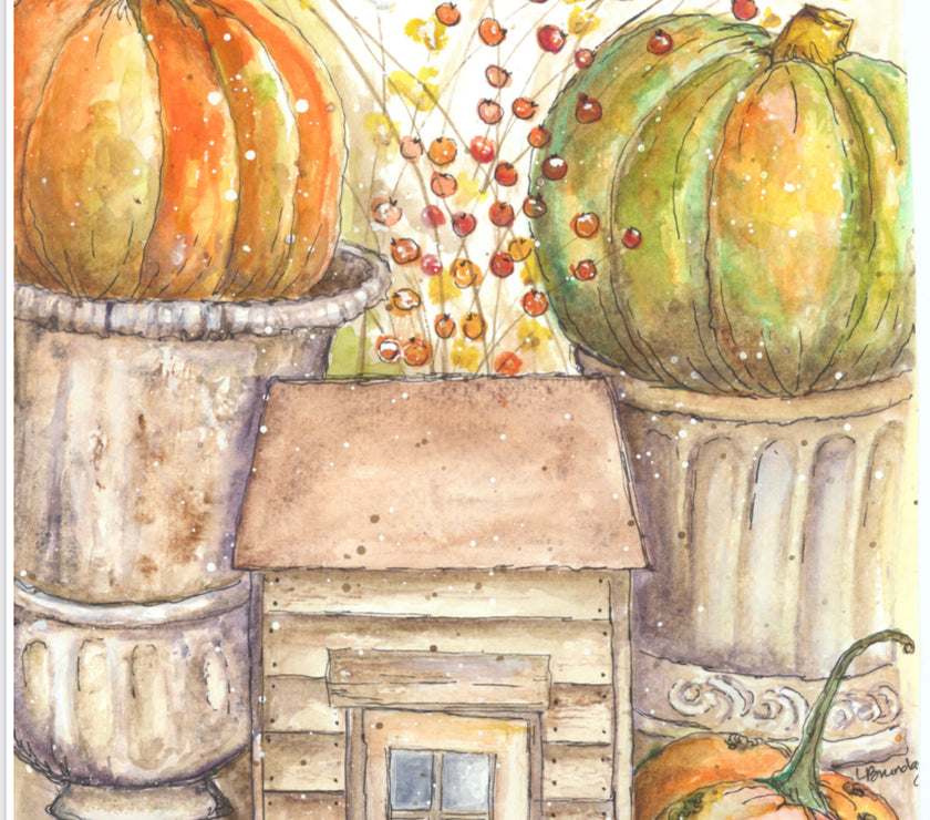 Cottage Pumpkins by ellen j goods