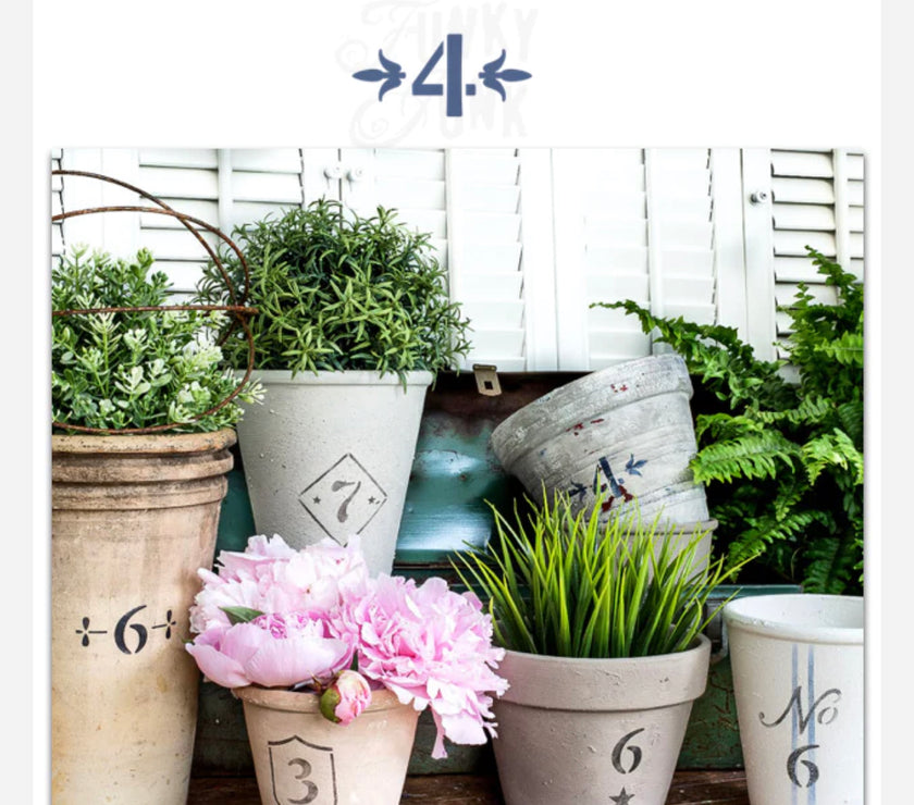 Funky Junk Vintage Crock Numbers