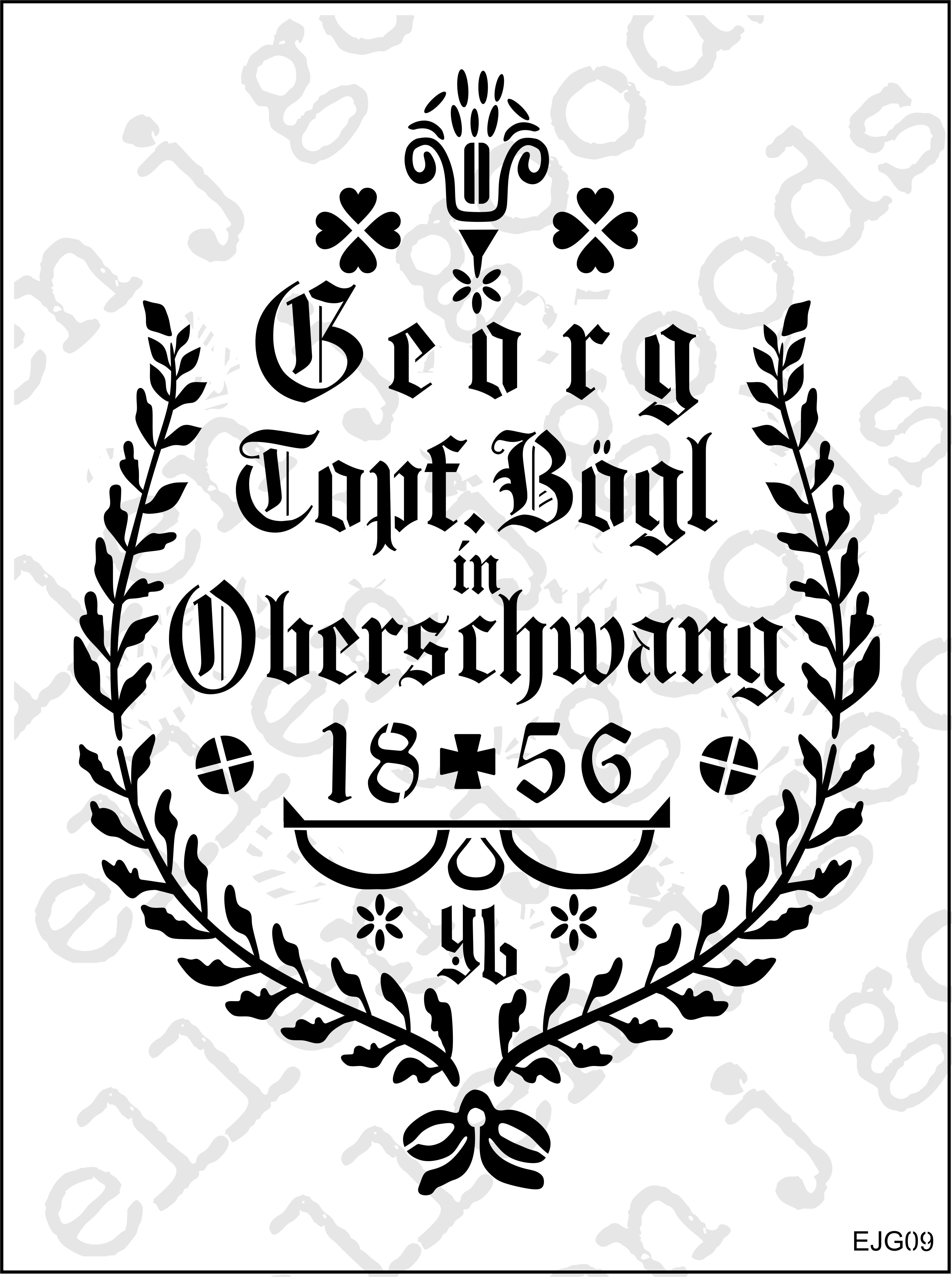 Georg Bogl 1856 Stencil