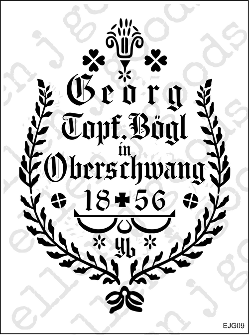 Georg Bogl 1856 Stencil
