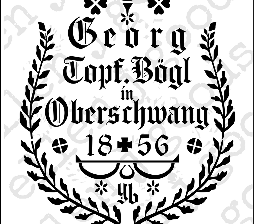Georg Bogl 1856 Stencil