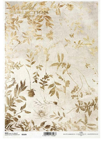 Gold Leaves on Ivory R2019
