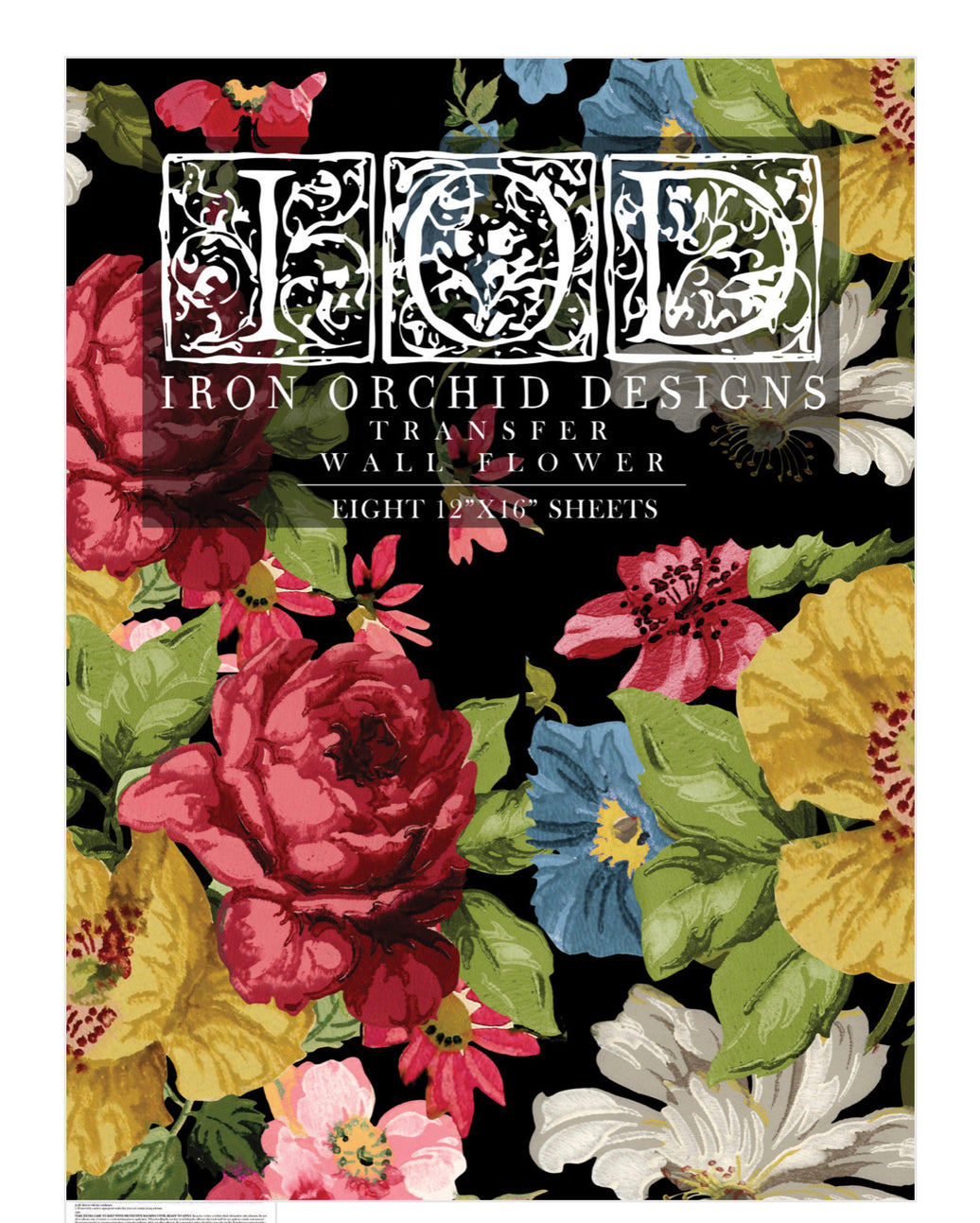 Wall Flower Decor IOD Transfer