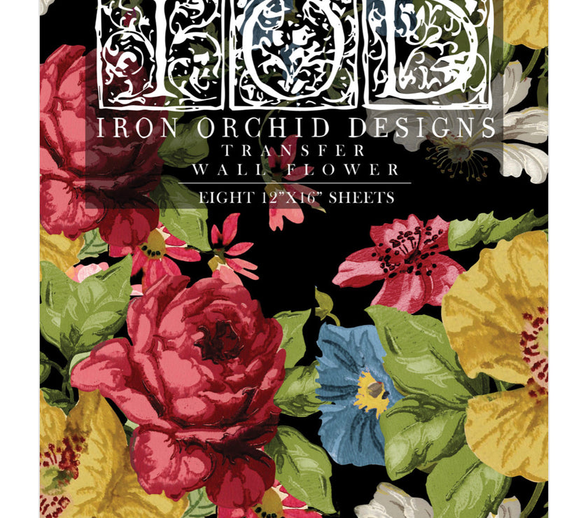Wall Flower Decor IOD Transfer