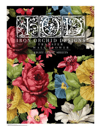 Wall Flower Decor IOD Transfer