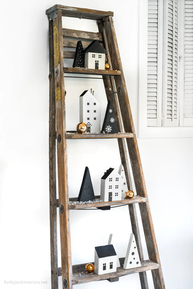 Funky Junk Christmas Village