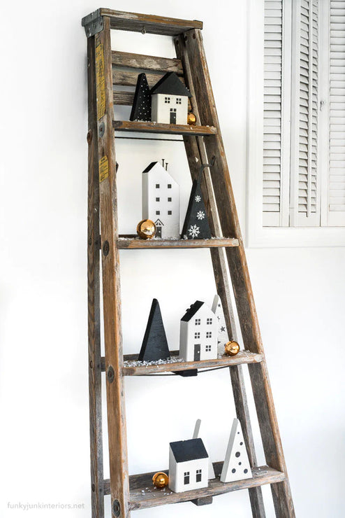 Funky Junk Christmas Village