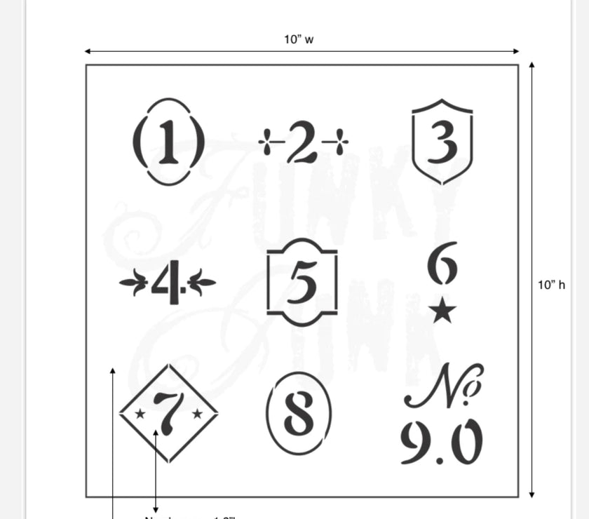 Funky Junk Vintage Crock Numbers