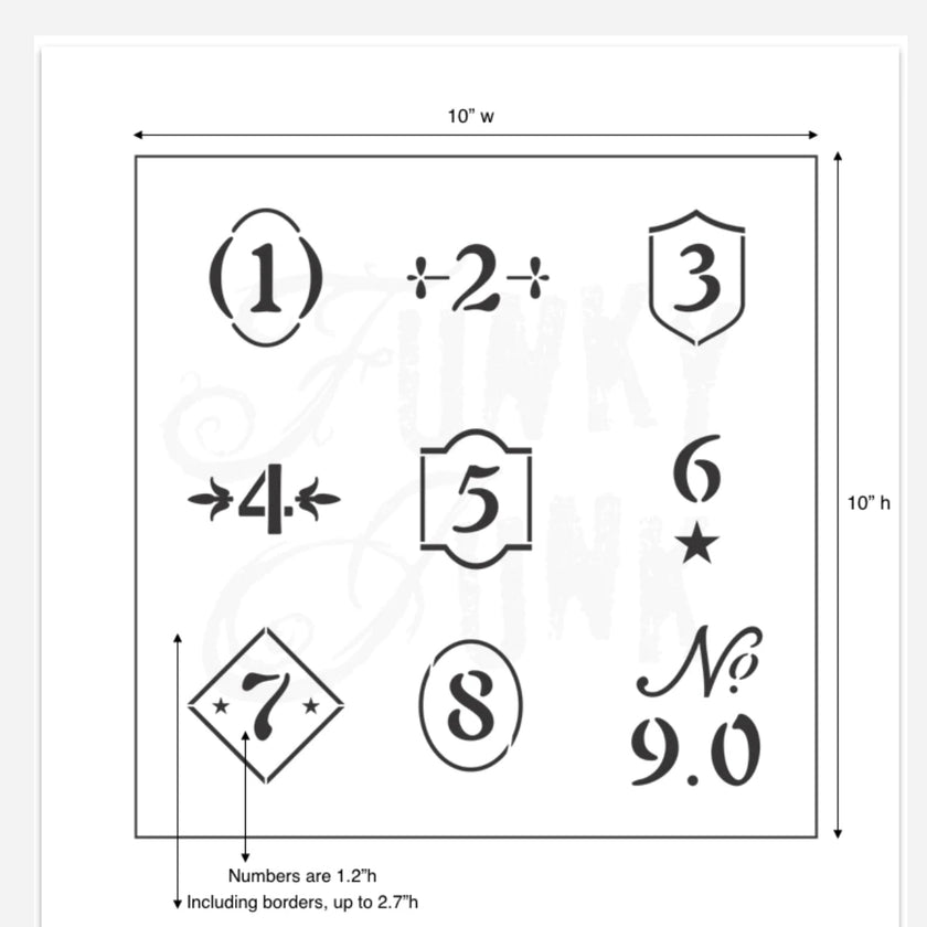 Funky Junk Vintage Crock Numbers