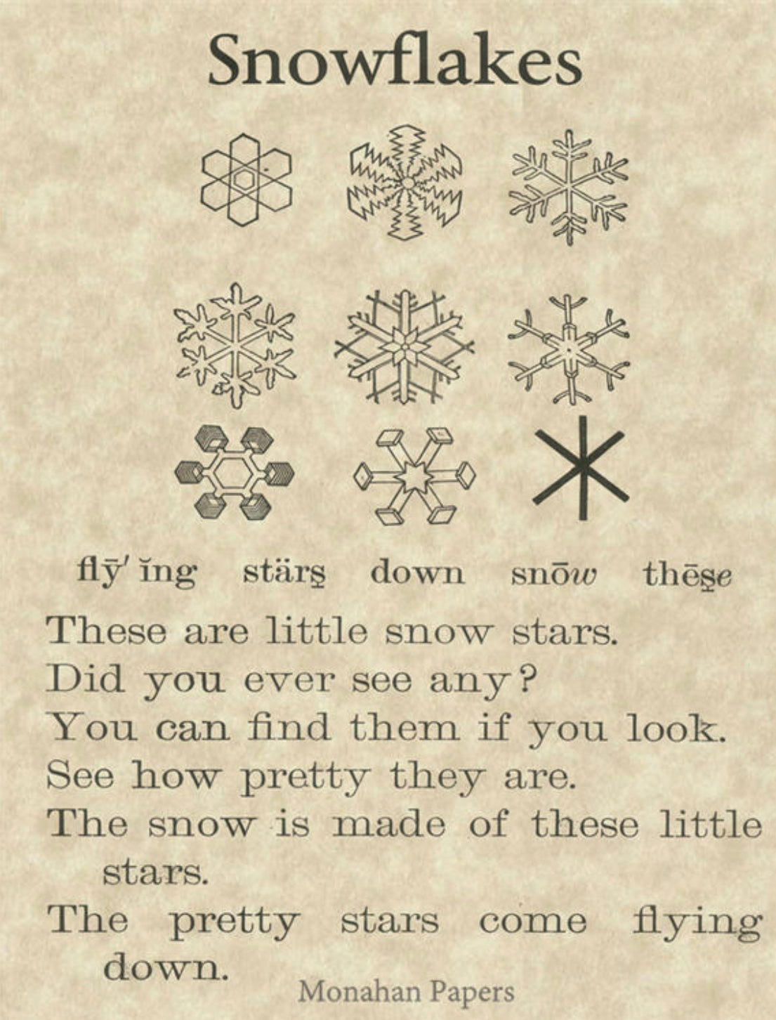 Snowflakes Paper Sheet (055) SPS205