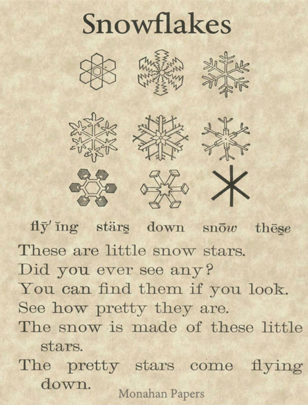 Snowflakes Paper Sheet (055) SPS205