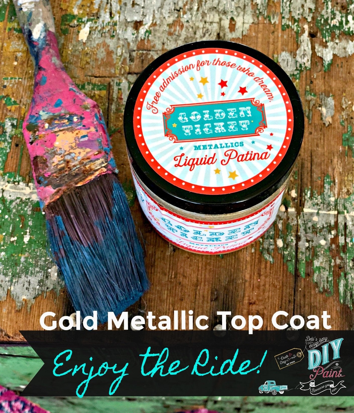 DIY Golden Ticket Metallic Patina