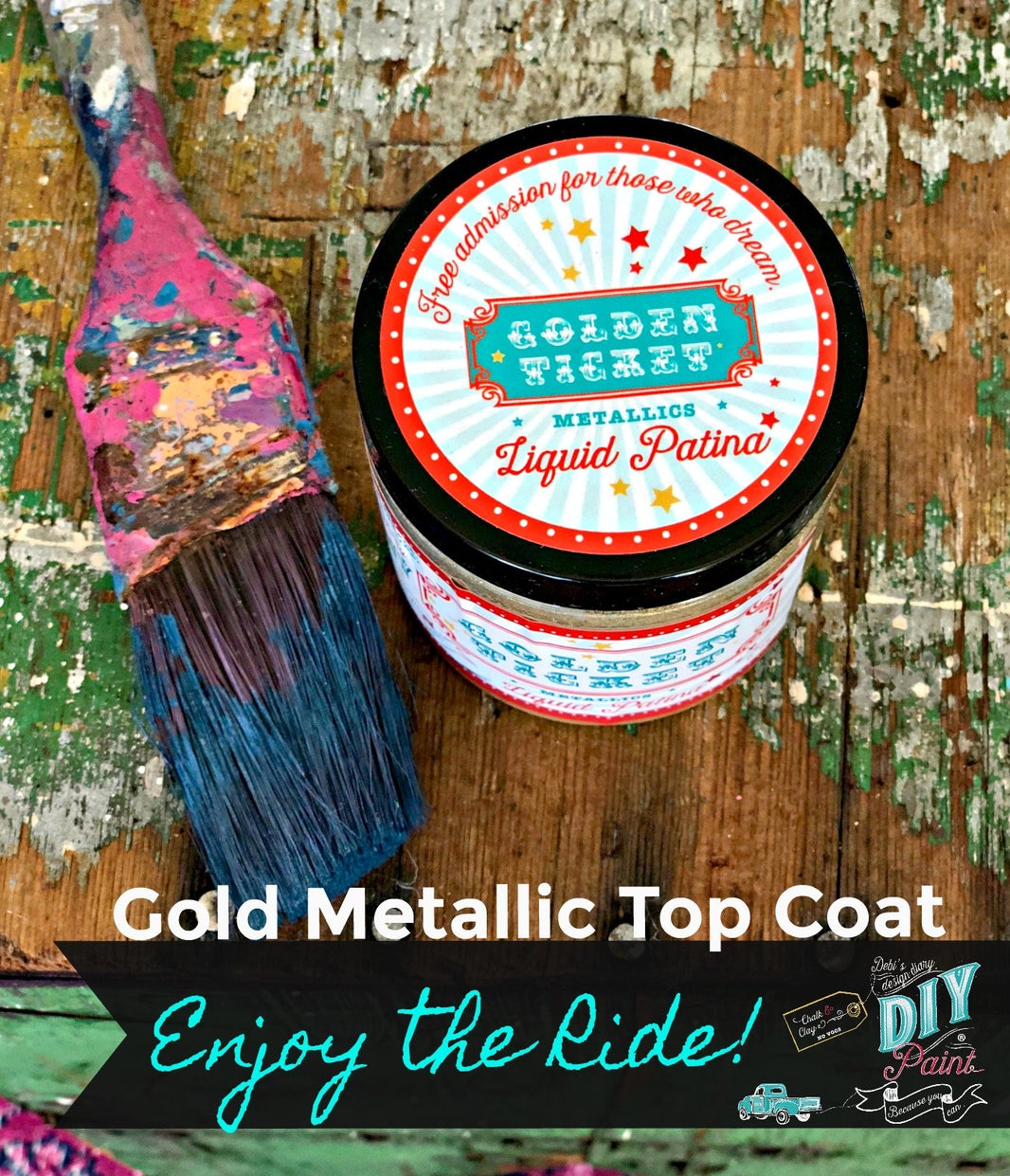 DIY Golden Ticket Metallic Patina
