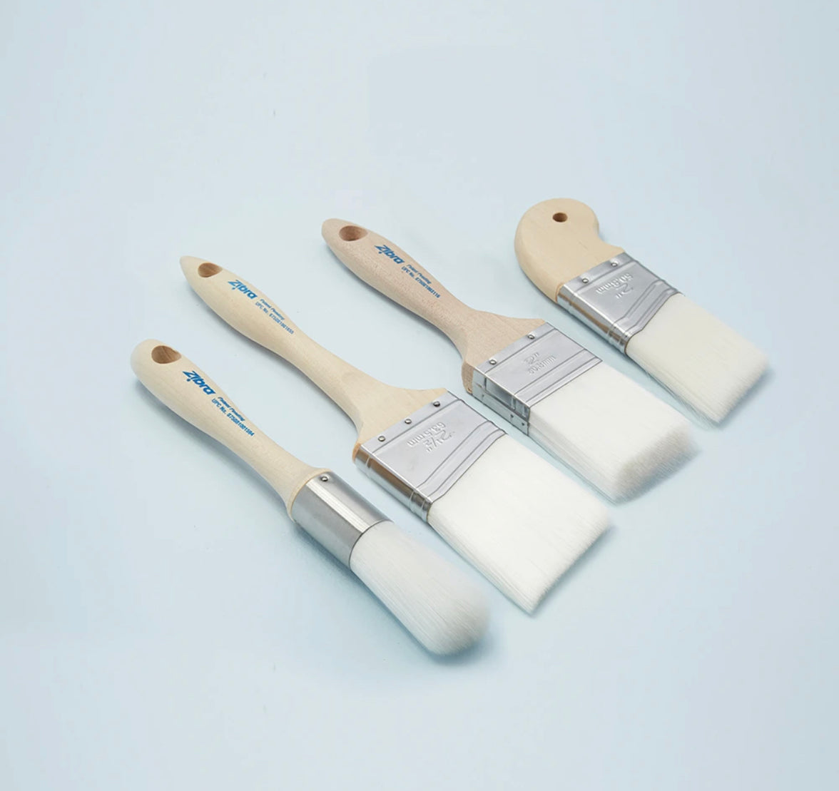 Zibra Furniture Refinishing Set of 4 Brushes