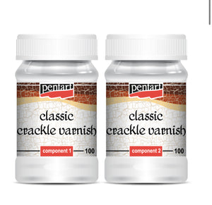 Pentart Classic Crackle Varnish, Classic, 2 Components, 2 Sizes