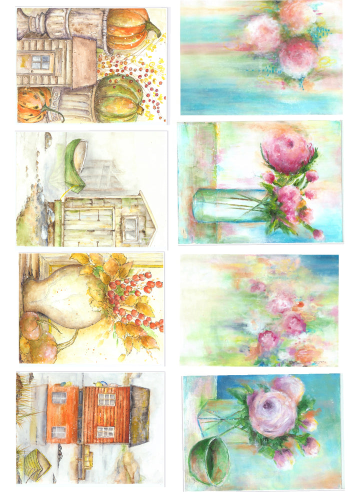 ellen j goods 8 pack Mini Collection, rice paper design by Decoupage Queen, arts & entertainment > hobbies & creative arts > arts & crafts > art & crafting materials, for decoupage and crafting