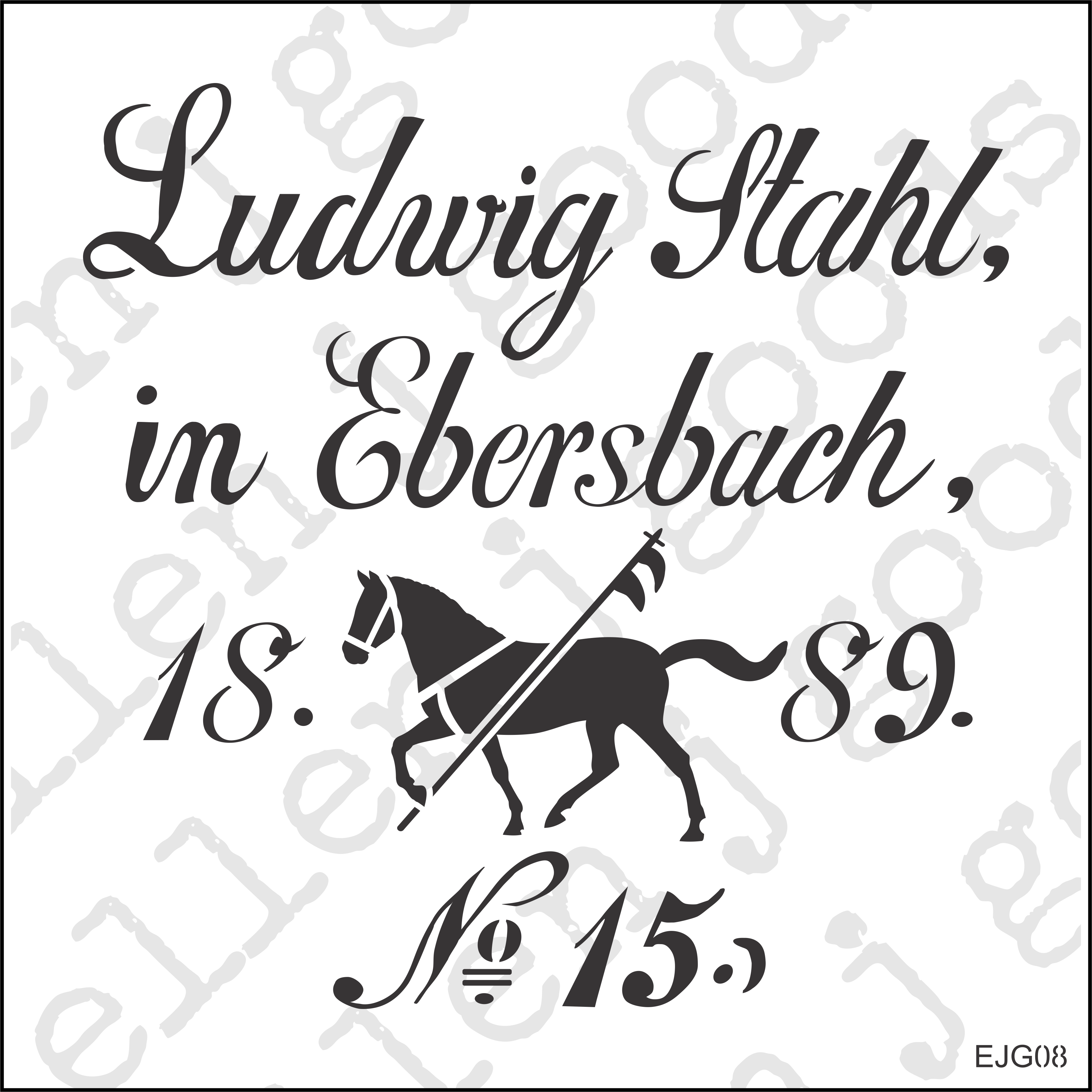 Ludwig Stahl 1889 Stencil