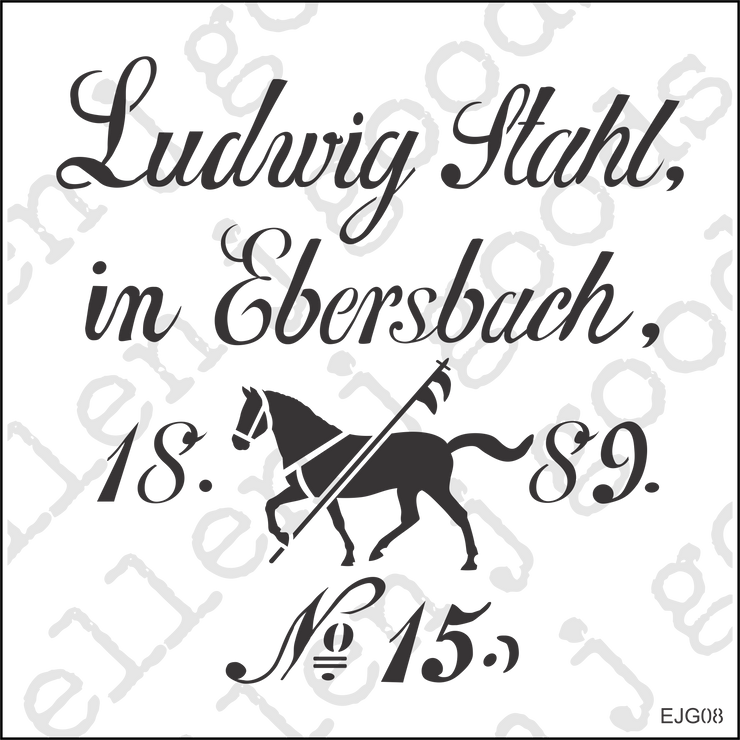 Ludwig Stahl 1889 Stencil