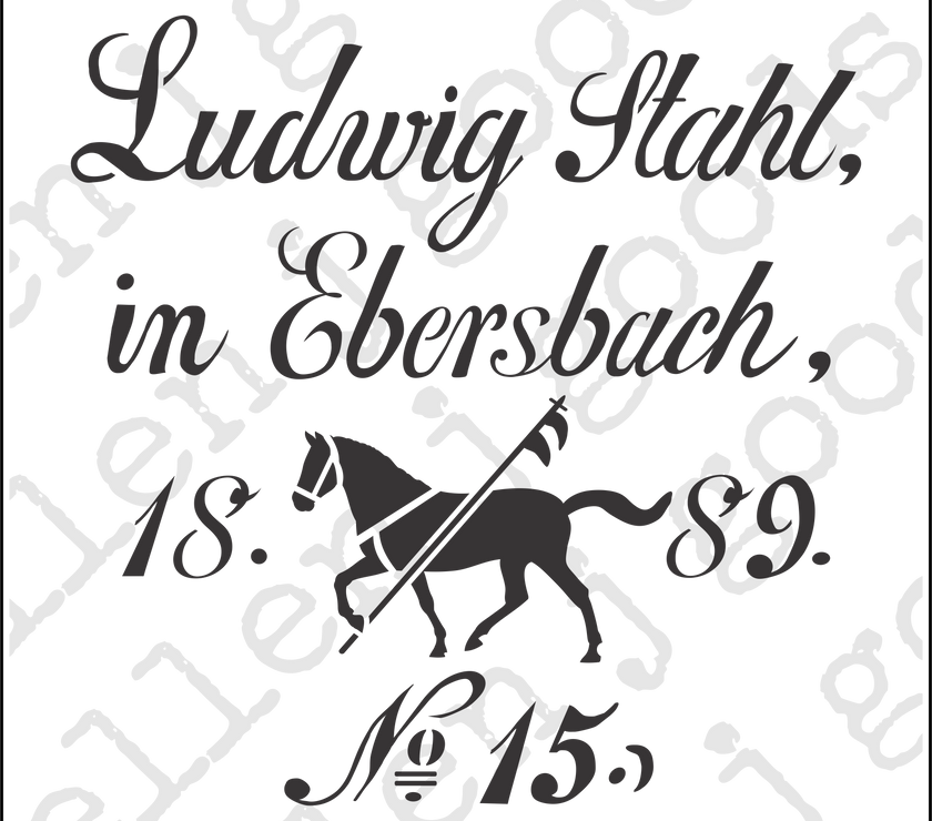 Ludwig Stahl 1889 Stencil