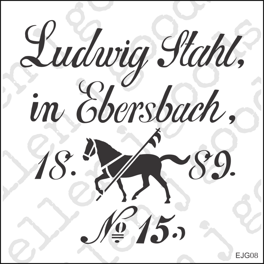 Ludwig Stahl 1889 Stencil
