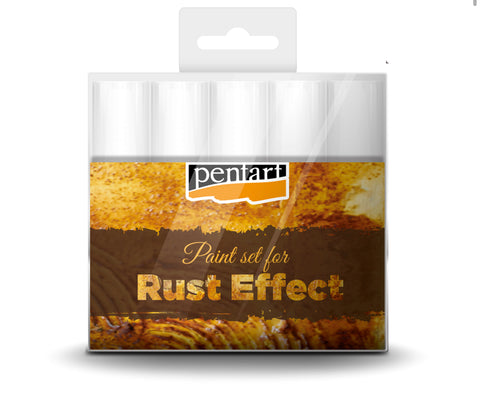 Pentart Rust Acrylic Effect Paint Set