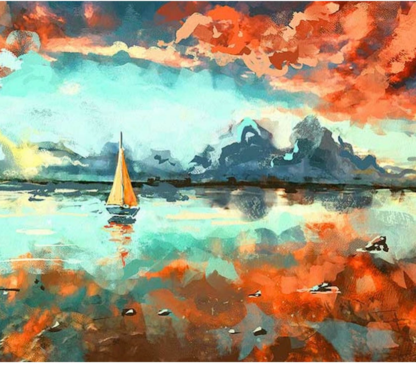 Views Sailboat Sunset 1073