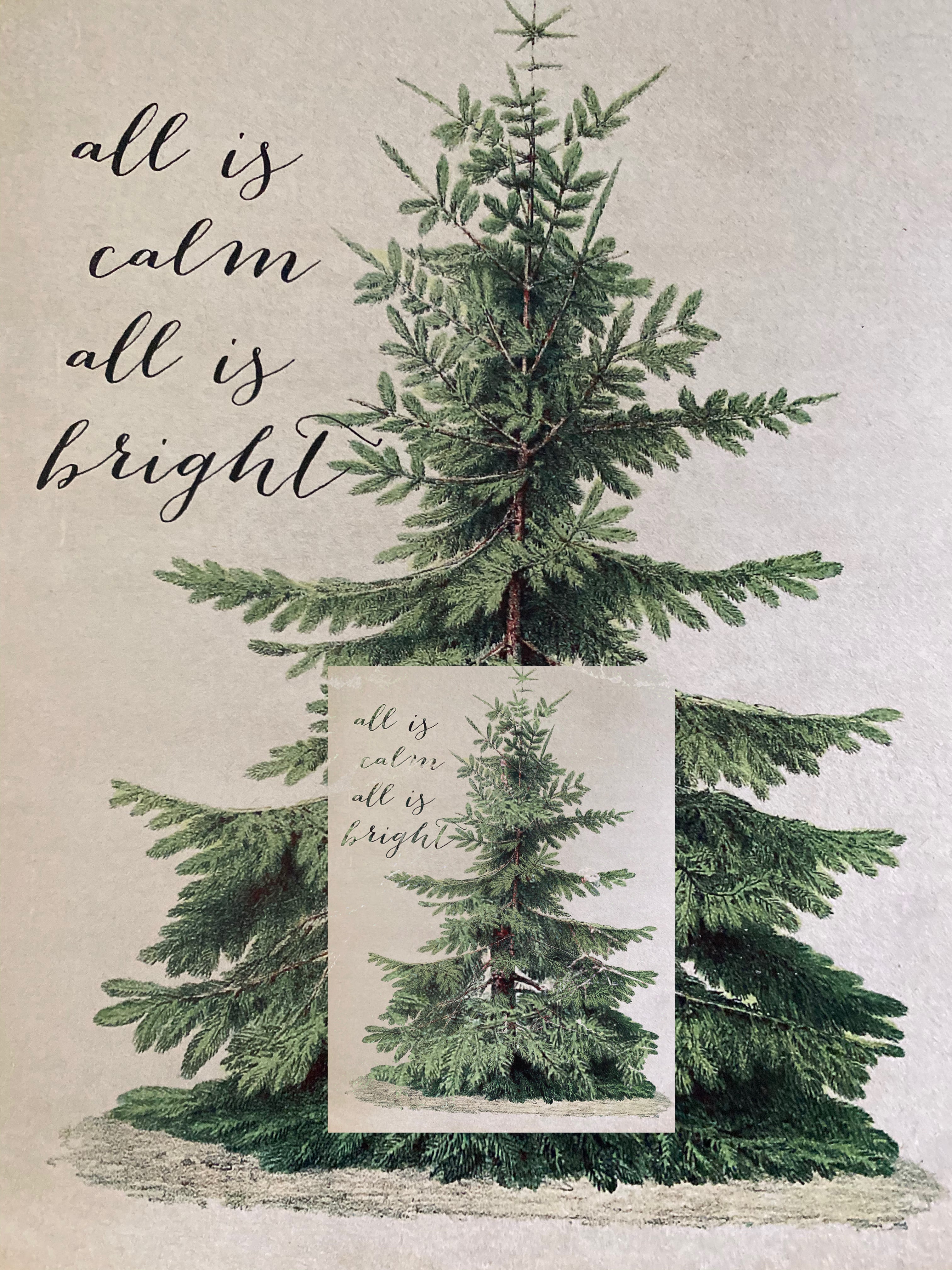 Seasonal Prints . All is calm, Yes Virginia