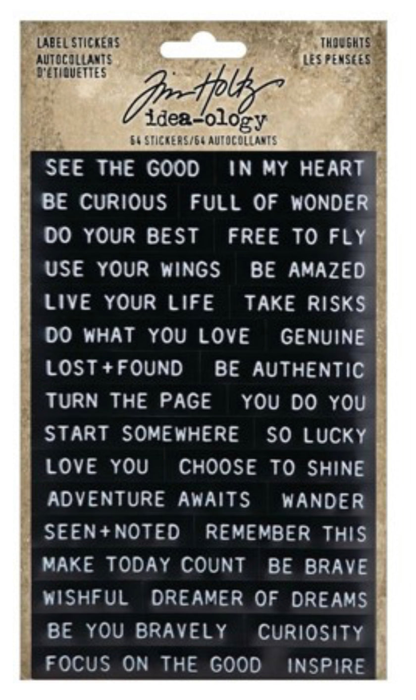 Tim Holtz Label Stickers Thoughts