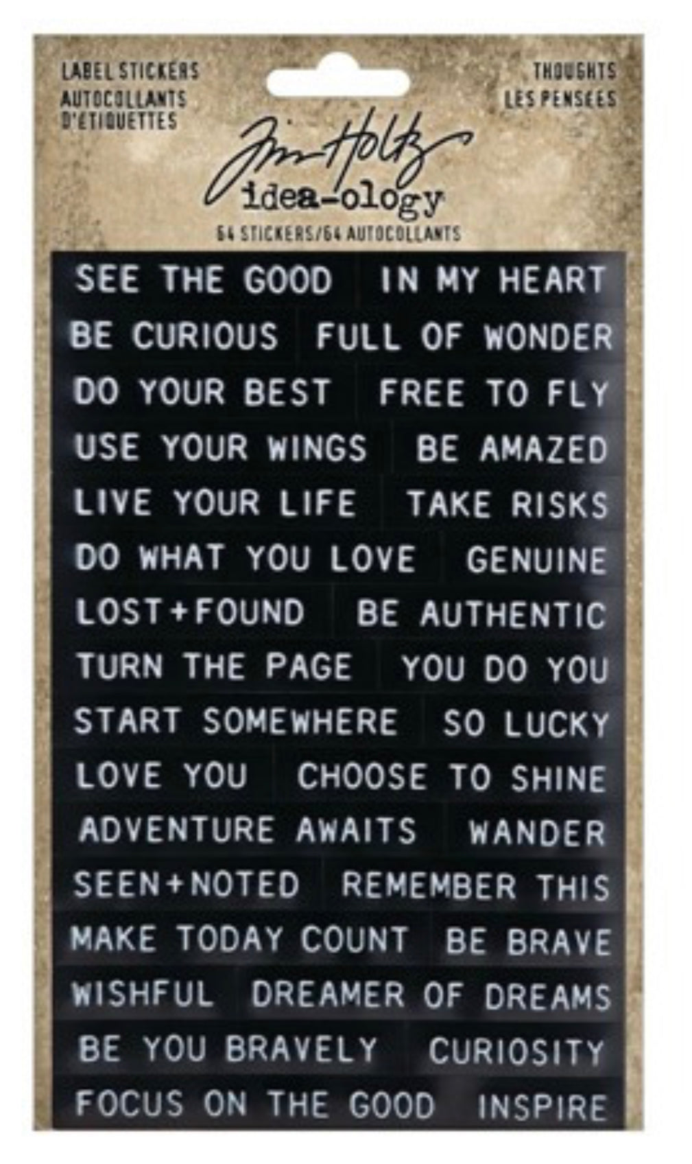 Tim Holtz Label Stickers Thoughts