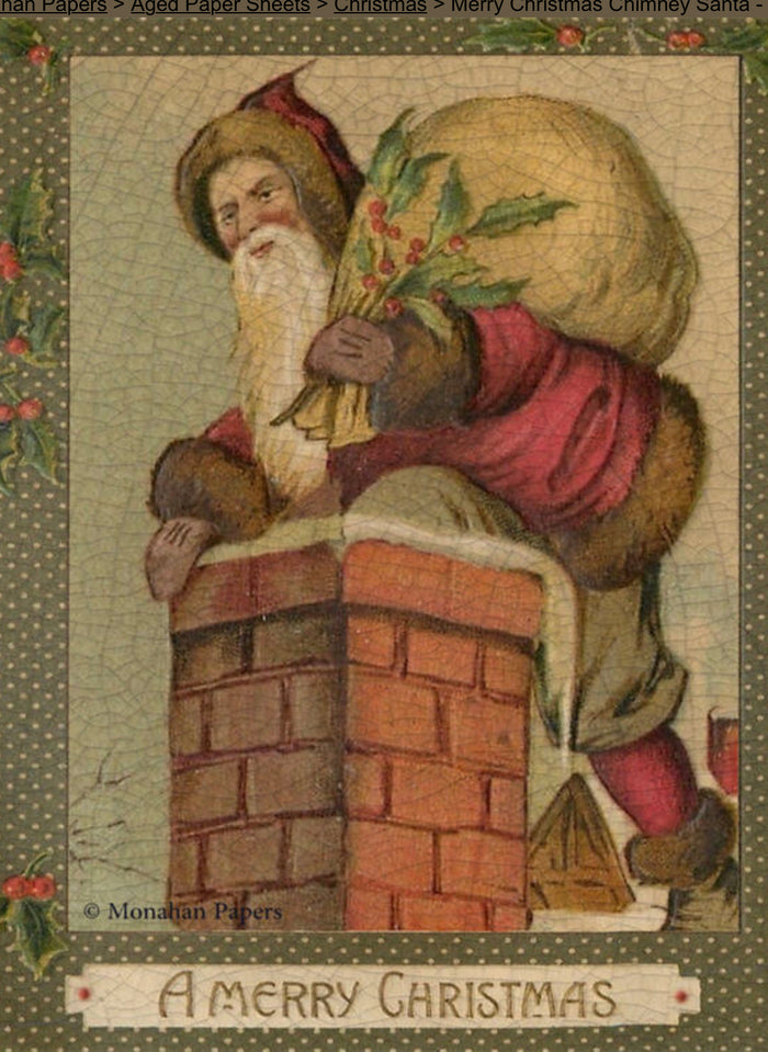 Merry Christmas Chimney Santa (051) C252