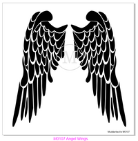 Muddaritaville Angel Wings  Stencil