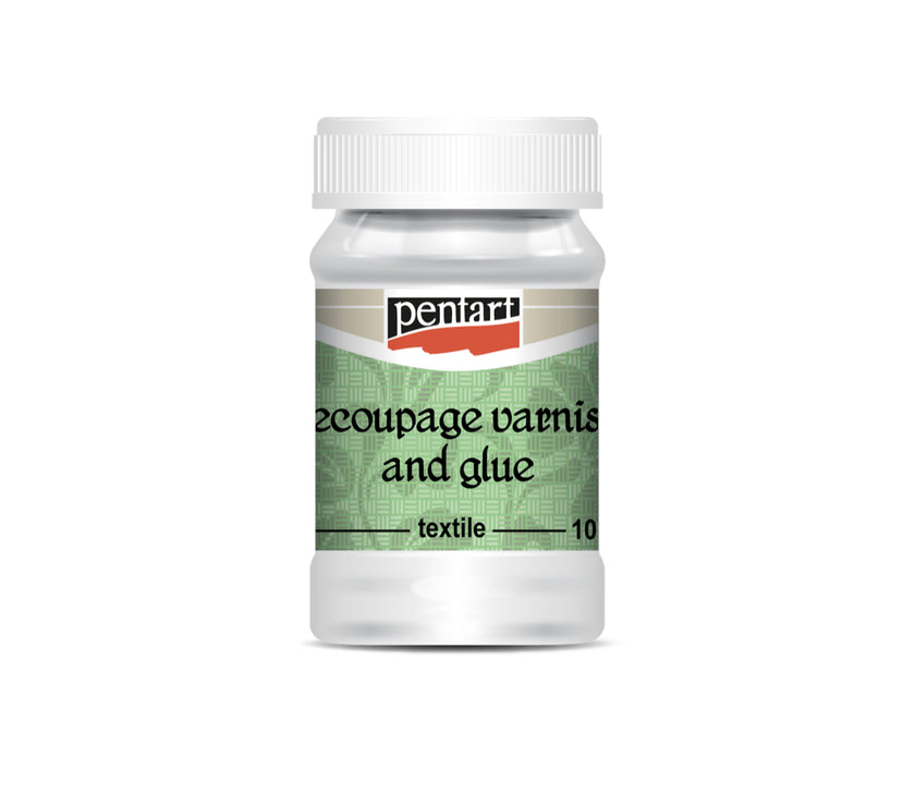 Pentart Decoupage Varnish & Glue for Textile, 100 ml