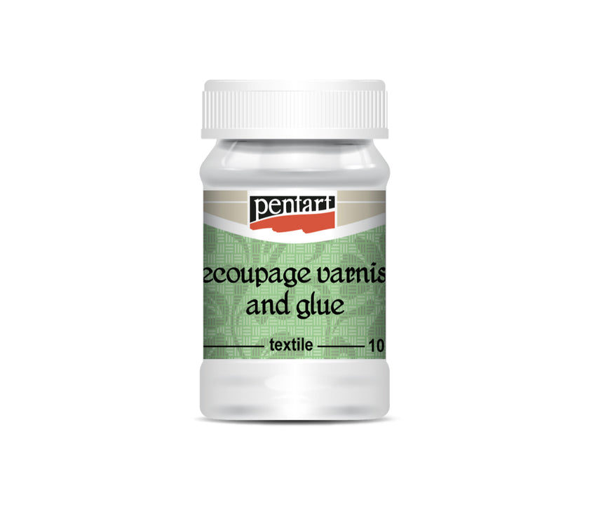 Pentart Decoupage Varnish & Glue for Textile, 100 ml