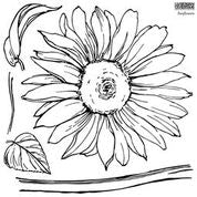 Sunflower Stamp IOD Décor Stamp