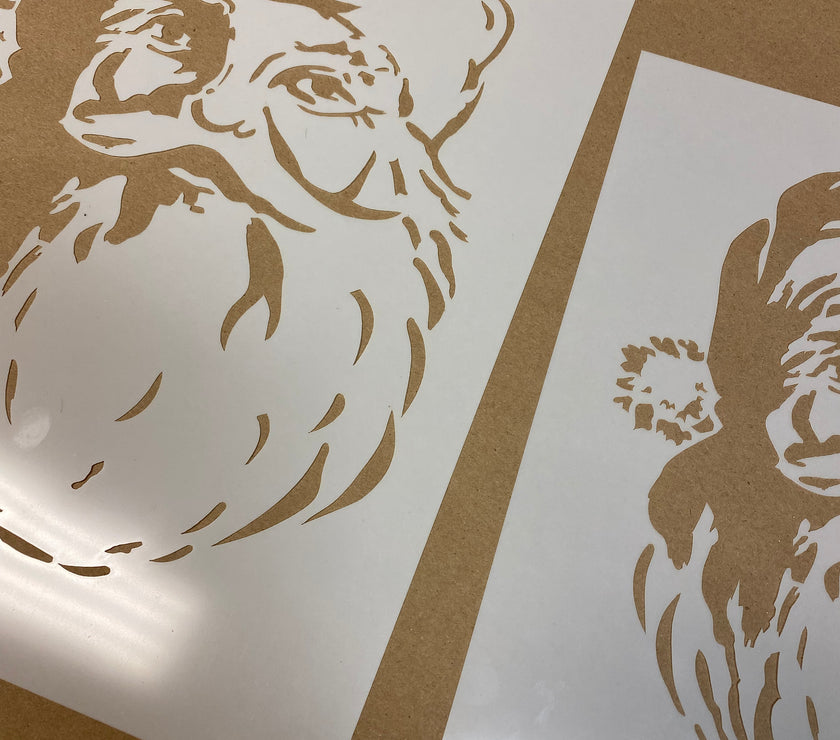 Retro Santa stencil