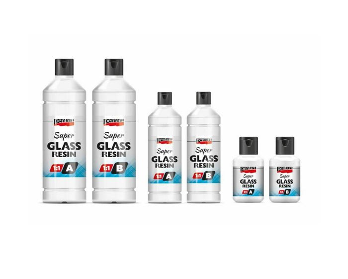 Pentart Super Glass Resin 1:1 set, design by Pentart, arts & entertainment > hobbies & creative arts, for decoupage and crafting
