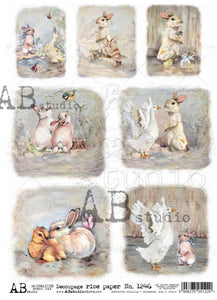 Watercolor Mini Easter Scenes 1246