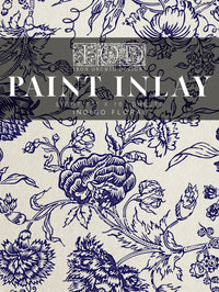INDIGO FLORAL IOD PAINT INLAY 12×16 PAD™