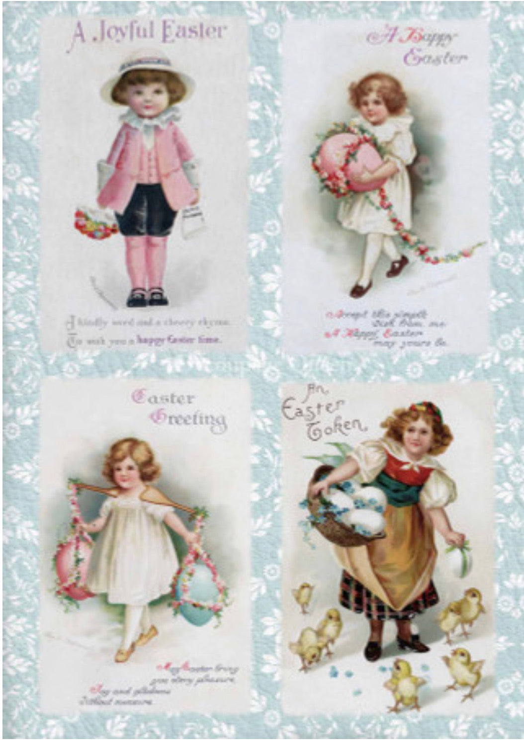 Easter Kids, rice paper design by Decoupage Queen, arts & entertainment > hobbies & creative arts > arts & crafts, for decoupage and crafting