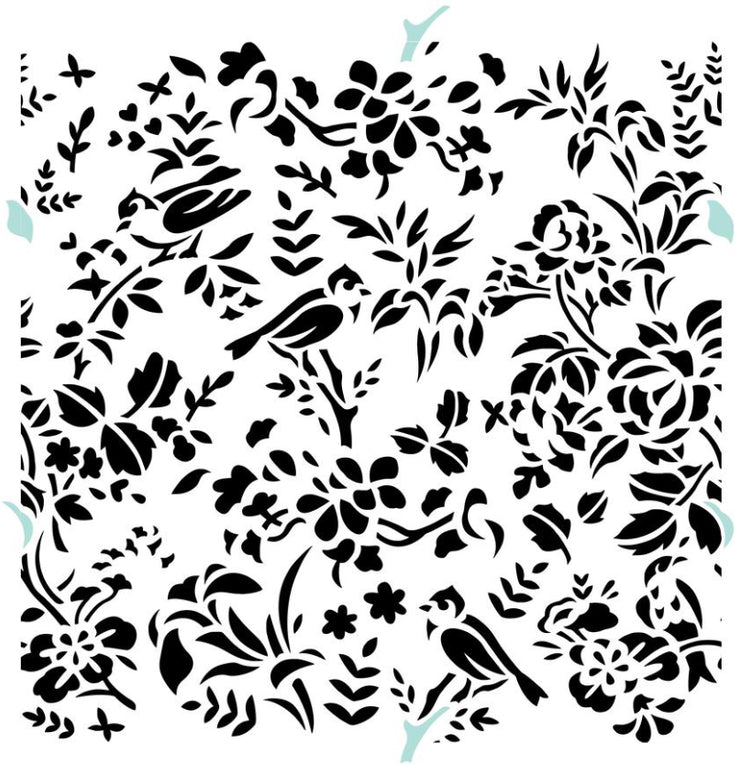 JRV Stencil Bird Toile