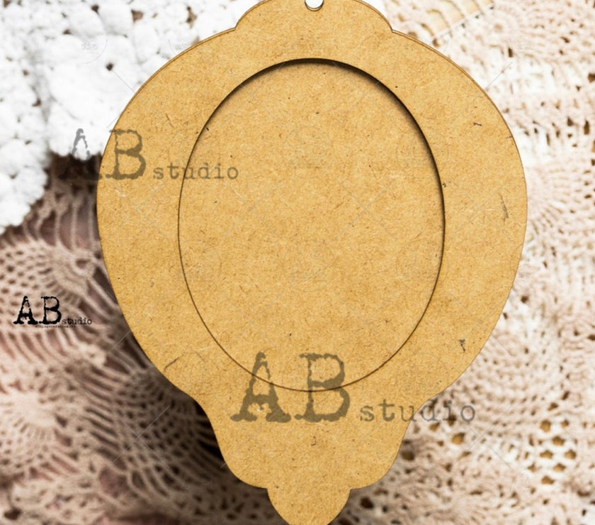 HDF Decoupage Base Ornament 17 cm 0062