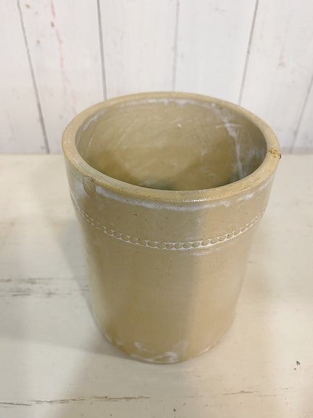 Antique English Crock with Lid “Chocolates”