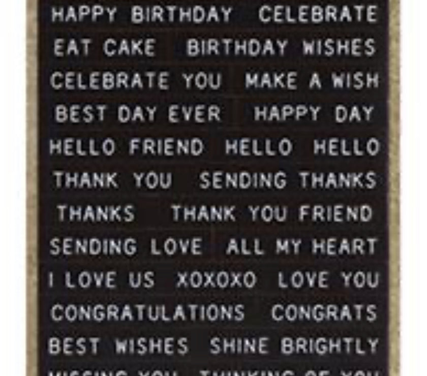 Tim Holtz Label Stickers Sentiments