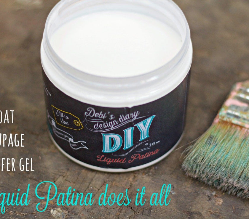 Debi's DIY Crystal Clear Chandelier Liquid Patina